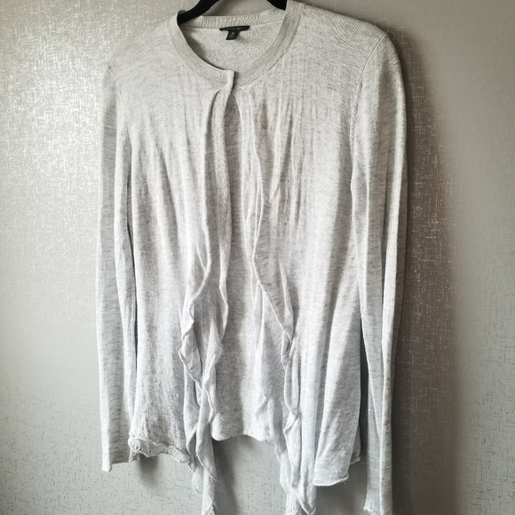 Lafayette 148 New York Linen Ruffle Layer Sweater - Picture 2 of 8